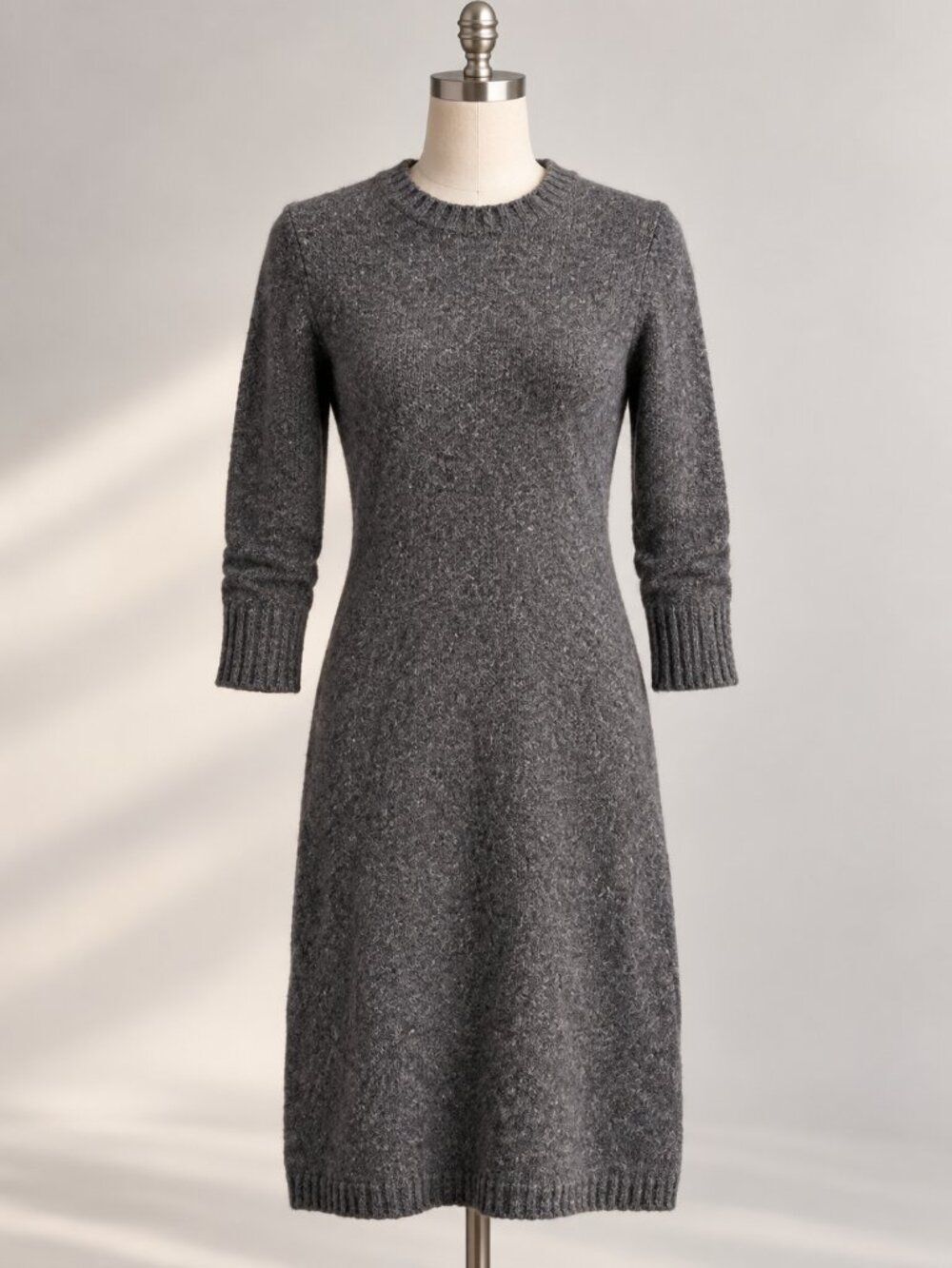 Tommy Hilfiger Women Gray Knit Sweater Dress Soft Stretchy Vintage Y2K Preppy